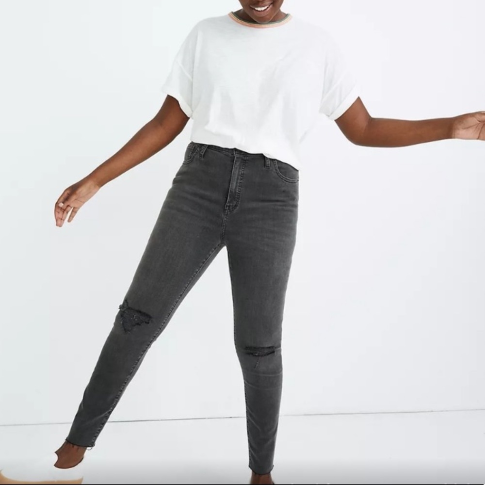 Madewell high rise skinny black jeans size 37